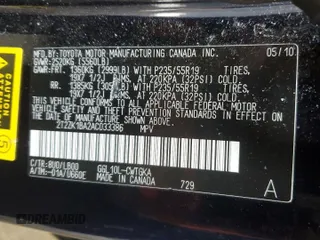 2010 Lexus RX 350 with VIN 2T2ZK1BA2AC033386, listed as a Copart auction lot 89166125 with 147,233 mi miles and Salvage Title. Bid and sale history available at carsss.com. Image 14.