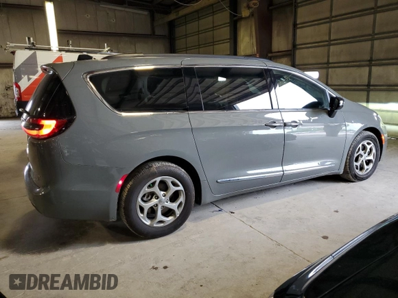 2023 Chrysler Pacifica Limited with VIN 2C4RC1GG0PR529598, listed as a Copart auction lot 55287345 with 65,714 mi miles and Salvage title. Bid and sale history available at DreamBid. Image 3.