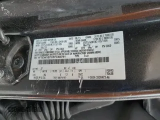2015 Ford F-150 XLT with VIN 1FTEW1EFXFFC60791, listed as a Copart auction lot 58831015 with Not provided miles and Salvage title. Bid and sale history available at DreamBid. Image 12.