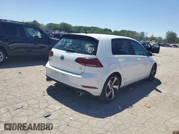 2020 Volkswagen Golf GTI S with VIN 3VW6T7AUXLM017267, listed as a Copart auction lot 58782074 with 42,181 mi miles and Salvage Title. Bid and sale history available at carsss.com. Image 3.