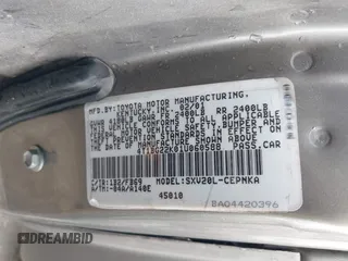 2001 Toyota Camry CE with VIN 4T1BG22K01U060588, listed as a IAAI auction lot 42040071 with 165,446 mi miles and . Bid and sale history available at DreamBid. Image 9.