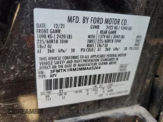 2021 Ford Mustang Mach-E Select with VIN 3FMTK1RM3MMA65264, listed as a Copart auction lot 49924495 with 52,213 mi miles and Salvage Title. Bid and sale history available at DreamBid. Image 13.