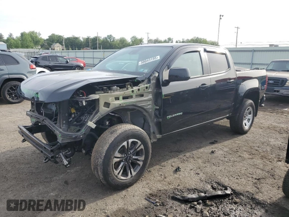 2021 Chevrolet Colorado 4WD Z71 with VIN 1GCGTDEN7M1289699, listed as a Copart auction lot 58043195 with Not provided miles and Salvage title. Bid and sale history available at DreamBid. Image 1.