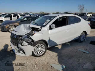 2024 Mitsubishi Mirage SE with VIN ML32FVFJ1RHF07319, listed as a Copart auction lot 52082975 with 827 mi miles and Salvage title. Bid and sale history available at DreamBid. Image 1.