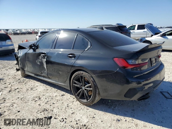 2021 BMW 3 Series M340i with VIN 3MW5U7J03M8C02731, listed as a Copart auction lot 46422465 with 0 mi miles and Salvage Title. Bid and sale history available at carsss.com. Image 2.