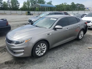 2018 Kia Optima LX with VIN 5XXGT4L32JG259673, listed as a Copart auction lot 57079315 with 81,197 mi miles and Salvage title. Bid and sale history available at DreamBid. Image 1.