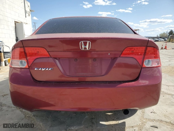2006 Honda Civic Sdn EX with VIN JHMFA16876S005136, listed as a Copart auction lot 50262745 with 180,260 mi miles and Salvage Title. Bid and sale history available at carsss.com. Image 6.