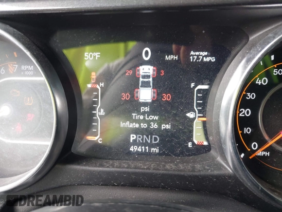 2022 Jeep Gladiator Texas Trail z VIN 1C6HJTAG8NL152487, wystawiony jako IAAI lot #41053737 z przebiegiem 49 411 mil mil oraz . Historia ofert i sprzedaży dostępna na DreamBid. Obrazek 7.