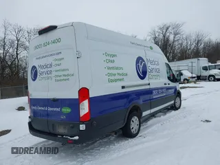 2021 Ford Transit Cargo with VIN 1FTBW3X80MKA98459, listed as a IAAI auction lot 41236413 with 86,778 mi miles. Bid and sale history available at carsss.com. Image 4.