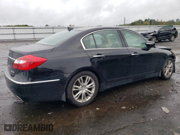 2013 Hyundai Genesis 3.8L with VIN KMHGC4DD6DU220845, listed as a Copart auction lot 71962964 with 106,762 mi miles and Salvage Title. Bid and sale history available at carsss.com. Image 3.