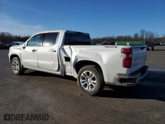 2023 Chevrolet Silverado 1500 LTZ with VIN 3GCUDGE83PG349351, listed as a Copart auction lot 84905394 with 25,034 mi miles and Salvage Title. Bid and sale history available at carsss.com. Image 2.