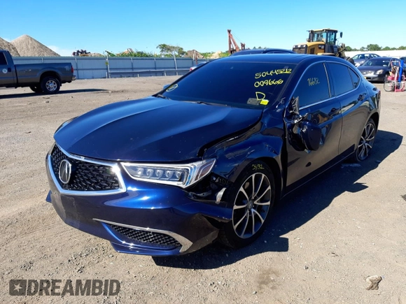 2018 Acura TLX with VIN 19UUB2F31JA009666, listed as a Copart auction lot 50445212 with 76,682 mi miles. Bid and sale history available at carsss.com. Image 2.