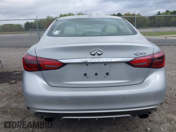 2020 Infiniti Q50 Luxe with VIN JN1EV7AP6LM200022, listed as a IAAI auction lot 41943630 with 44,819 mi miles and . Bid and sale history available at DreamBid. Image 16.