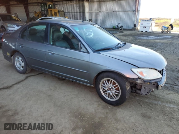 2005 Honda Civic with VIN JHMES96655S026250, listed as a Copart auction lot 46291235 with 229,563 mi miles and Clean Title. Bid and sale history available at DreamBid. Image 4.