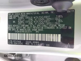 2012 Toyota Highlander z VIN 5TDZK3EH9CS053511, wystawiony jako IAAI lot #42188902 z przebiegiem 300 644 mil mil oraz . Historia ofert i sprzedaży dostępna na DreamBid. Obrazek 9.