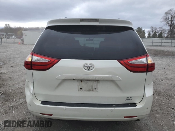 2016 Toyota Sienna Ltd with VIN 5TDDK3DC0GS138484, listed as a Copart auction lot 53599575 with 104,218 mi miles and Salvage Title. Bid and sale history available at carsss.com. Image 6.