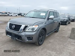 2018 Nissan Armada Platinum with VIN JN8AY2NFXJ9330364, listed as a IAAI auction lot 41572672 with 134,787 mi miles. Bid and sale history available at carsss.com. Image 6.