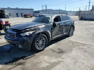 2016 Infiniti QX70 with VIN JN8CS1MU5GM671391, listed as a Copart auction lot 47544115 with 111,425 mi miles and Salvage title. Bid and sale history available at DreamBid. Image 12.