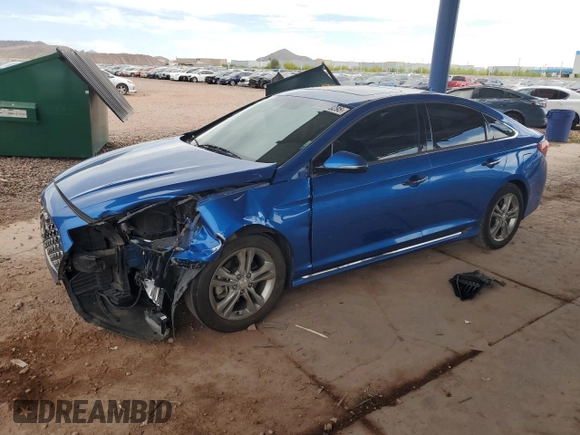 2018 Hyundai Sonata Sport with VIN 5NPE34AFXJH639031, listed as a Copart auction lot 53173295 with 39,727 mi miles and Salvage Title. Bid and sale history available at DreamBid. Image 1.