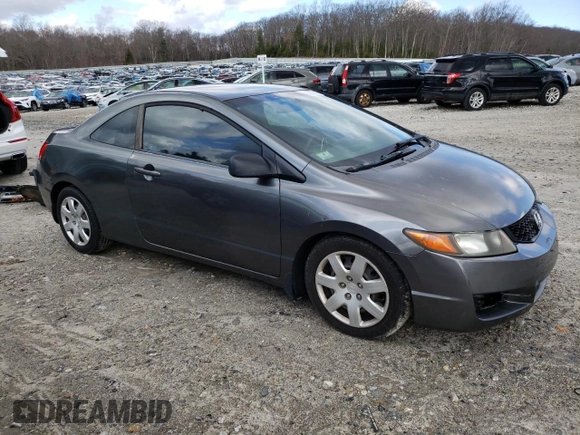 2009 Honda Civic Cpe LX with VIN 2HGFG126X9H530449, listed as a Copart auction lot 50027645 with 170,016 mi miles and Clean Title. Bid and sale history available at carsss.com. Image 4.