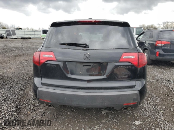 2009 Acura MDX Tech Pkg with VIN 2HNYD28609H501761, listed as a Copart auction lot 44110645 with Not Provided miles and Salvage Title. Bid and sale history available at carsss.com. Image 6.