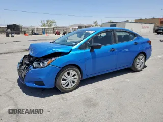 2022 Nissan Versa S with VIN 3N1CN8DV7NL833049, listed as a Copart auction lot 58017165 with 54,106 mi miles and Salvage title. Bid and sale history available at DreamBid. Image 1.