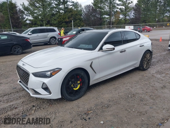 2019 Genesis G70 Dynamic with VIN KMTG34LE9KU027098, listed as a IAAI auction lot 41058372 with 71,732 mi miles and . Bid and sale history available at DreamBid. Image 18.