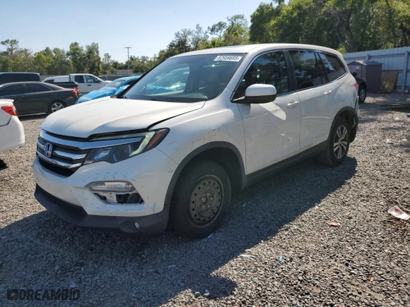 2018 Honda Pilot EX-L with VIN 5FNYF6H56JB055091, listed as a Copart auction lot 52959695 with 54,887 mi miles and Salvage Title. Bid and sale history available at carsss.com. Image 1.