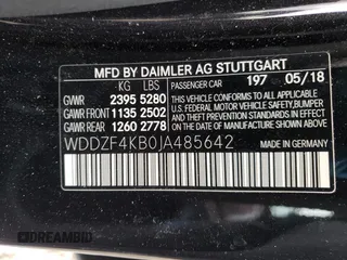 2018 Mercedes-Benz E-Class E 300 with VIN WDDZF4KB0JA485642, listed as a Copart auction lot 64412002 with 25,100 mi miles. Bid and sale history available at carsss.com. Image 14.