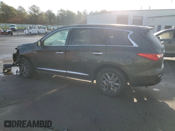 2013 Infiniti JX35 with VIN 5N1AL0MM9DC304341, listed as a Copart auction lot 43156525 with 32,577 mi miles and Salvage Title. Bid and sale history available at carsss.com. Image 2.
