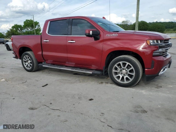 2019 Chevrolet Silverado 1500 High Country with VIN 3GCPWFED8KG257983, listed as a Copart auction lot 54558245 with 99,395 mi miles and Clean Title. Bid and sale history available at carsss.com. Image 4.