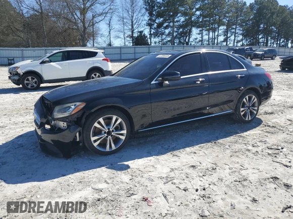 2017 Mercedes-Benz C C 300 with VIN 55SWF4JB4HU179753, listed as a Copart auction lot 47356035 with 93,124 mi miles and Salvage Title. Bid and sale history available at carsss.com. Image 1.