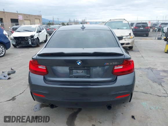 2015 BMW 2 Series M235i with VIN WBA1J7C50FV358774, listed as a IAAI auction lot 41559637 with 82,344 mi miles and . Bid and sale history available at carsss.com. Image 17.
