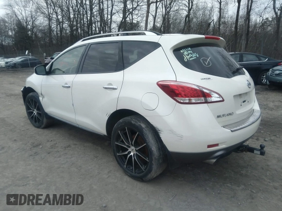 2013 Nissan Murano SV with VIN JN8AZ1MWXDW308346, listed as a IAAI auction lot 41027297 with 102,810 mi miles. Bid and sale history available at carsss.com. Image 3.