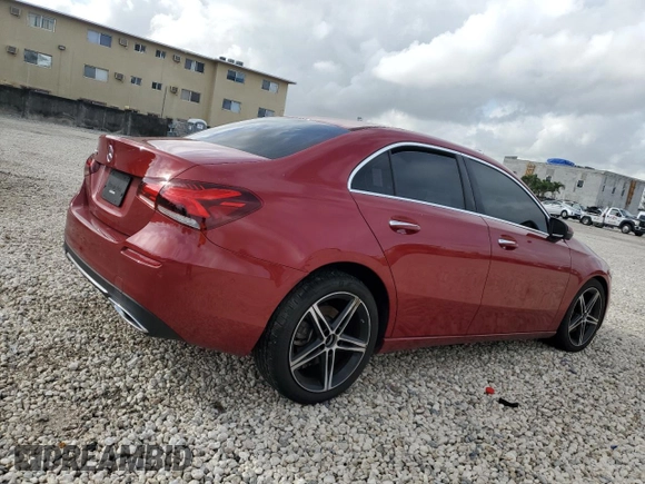 2022 Mercedes-Benz A 220 with VIN W1K3G4EB7NJ340943, listed as a Copart auction lot 86741384 with 35,707 mi miles and Salvage Title. Bid and sale history available at DreamBid. Image 3.