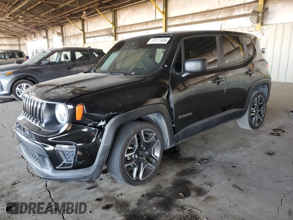 2021 Jeep Renegade Jeepster with VIN ZACNJCAB3MPM24919, listed as a Copart auction lot 87417404 with 90,257 mi miles and Salvage title. Bid and sale history available at DreamBid. Image 1.