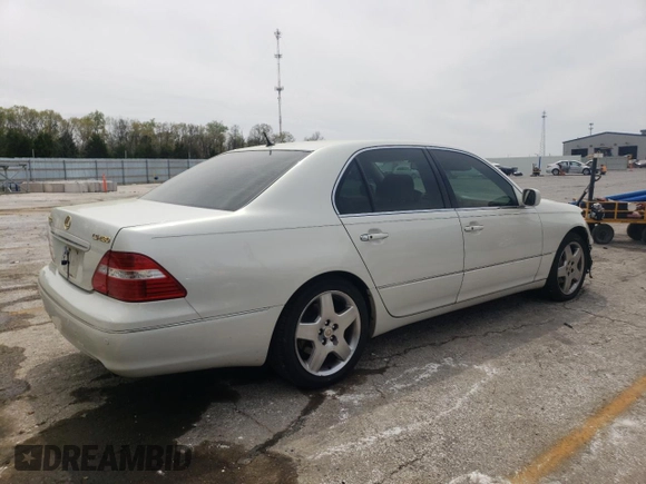 2005 Lexus LS 430 with VIN JTHBN36F250182474, listed as a Copart auction lot 54141425 with 177,907 mi miles and Salvage Title. Bid and sale history available at carsss.com. Image 3.