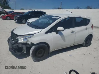 2014 Nissan Note S Plus with VIN 3N1CE2CP6EL371860, listed as a Copart auction lot 53370445 with 201,568 mi miles and Salvage Title. Bid and sale history available at DreamBid. Image 1.