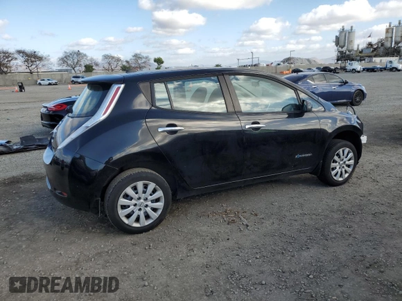 2015 Nissan LEAF S with VIN 1N4AZ0CPXFC334701, listed as a Copart auction lot 47689535 with 0 mi miles and Non Repairable. Bid and sale history available at carsss.com. Image 3.