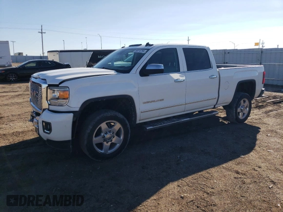 2015 GMC Sierra 2500HD Denali z VIN 1GT120EG1FF191664, wystawiony jako Copart lot #80010794 z przebiegiem 169 060 mil mil oraz Szkoda całkowita • Salvage title. Historia ofert i sprzedaży dostępna na DreamBid. Obrazek 1.