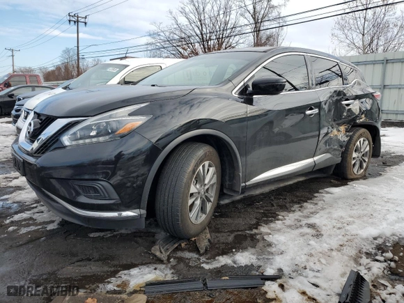 2018 Nissan Murano S with VIN 5N1AZ2MH6JN169154, listed as a Copart auction lot 45168725 with 65,244 mi miles and Non Repairable. Bid and sale history available at carsss.com. Image 1.