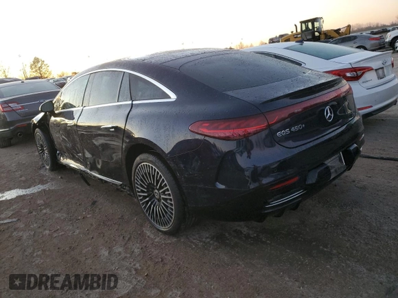 2022 Mercedes-Benz EQS with VIN W1KCG2DB0NA004556, listed as a Copart auction lot 78992023 with 16,271 mi miles and Salvage Title. Bid and sale history available at carsss.com. Image 2.
