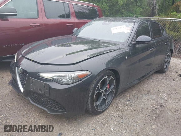 2022 Alfa Romeo Giulia Veloce with VIN ZARFAMBN9N7656614, listed as a IAAI auction lot 41946212 with 50,253 mi miles. Bid and sale history available at carsss.com. Image 2.