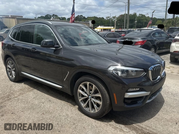 2019 BMW X3 sDrive30i with VIN 5UXTR7C55KLF37078, listed as a Copart auction lot 55284315 with 100,081 mi miles and Clean Title. Bid and sale history available at DreamBid. Image 1.