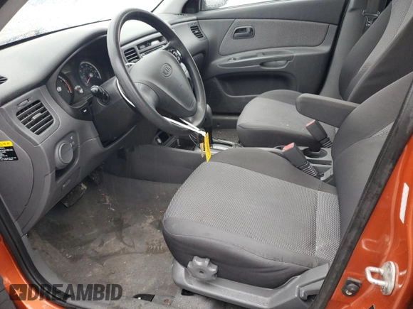 2009 Kia Rio LX with VIN KNADE243396530327, listed as a Copart auction lot 44631785 with 123,170 mi miles and Salvage Title. Bid and sale history available at carsss.com. Image 7.