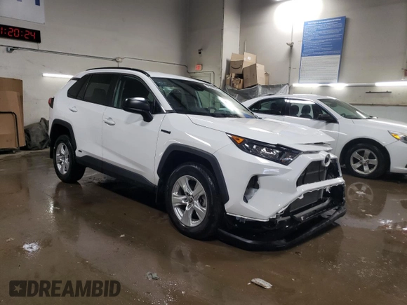 2021 Toyota RAV4 Hybrid LE with VIN 4T3LWRFV0MU034668, listed as a Copart auction lot 48392805 with 40,318 mi miles and Salvage Title. Bid and sale history available at carsss.com. Image 4.
