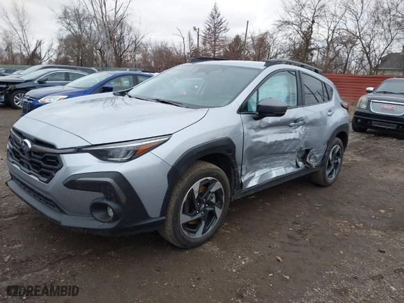 2024 Subaru Crosstrek Limited with VIN 4S4GUHL63R3750419, listed as a IAAI auction lot 41129697 with 15,705 mi miles. Bid and sale history available at carsss.com. Image 2.
