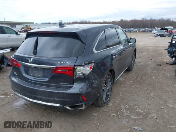 2019 Acura MDX w/Technology Pkg with VIN 5J8YD4H50KL008665, listed as a IAAI auction lot 42043373 with 77,665 mi miles. Bid and sale history available at carsss.com. Image 4.
