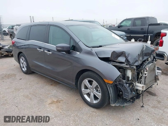 2020 Honda Odyssey EX-L with VIN 5FNRL6H77LB066781, listed as a IAAI auction lot 41501966 with 86,147 mi miles. Bid and sale history available at carsss.com. Image 1.