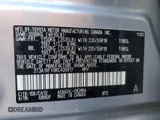 2024 Toyota RAV4 XLE Premium with VIN 2T3A1RFV9RC400917, listed as a Copart auction lot 49982875 with 13,573 mi miles and Salvage Title. Bid and sale history available at carsss.com. Image 15.